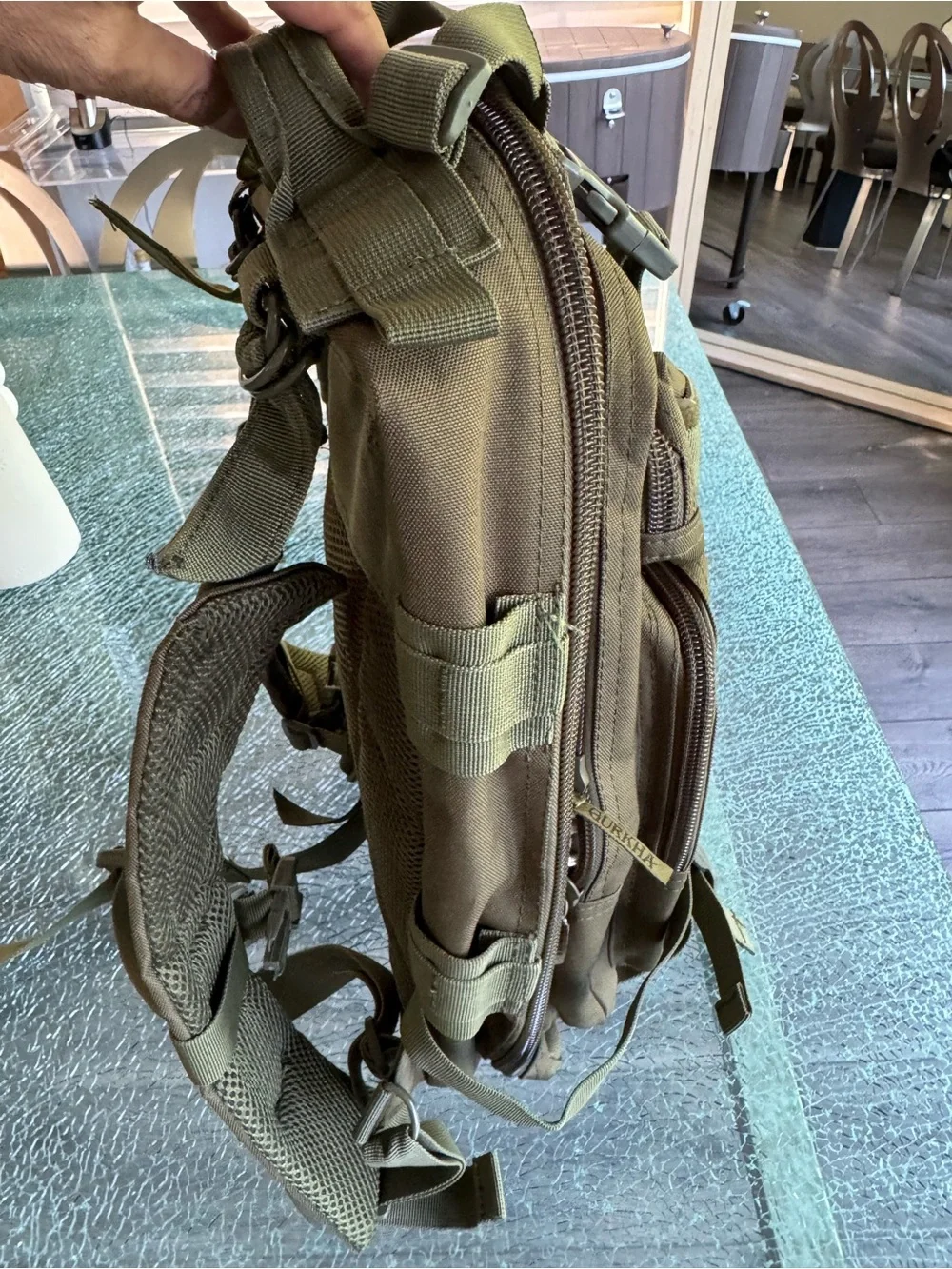 Gurkha Cigars Tactical Men's Backpack in Olive Green